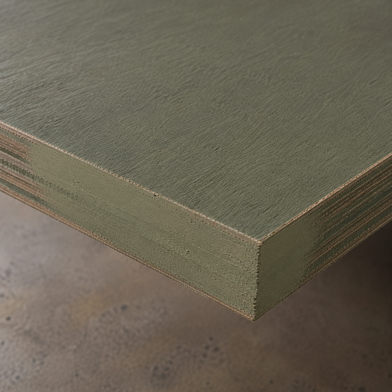 WoodCore after repair - smooth restored plyboard edge